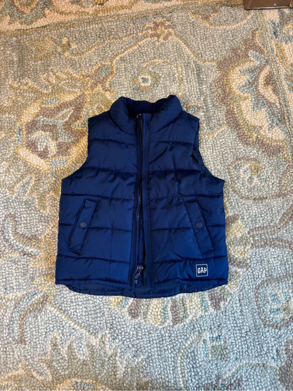 GAP Navy Blue Quilted Puffer Vest for Kids
